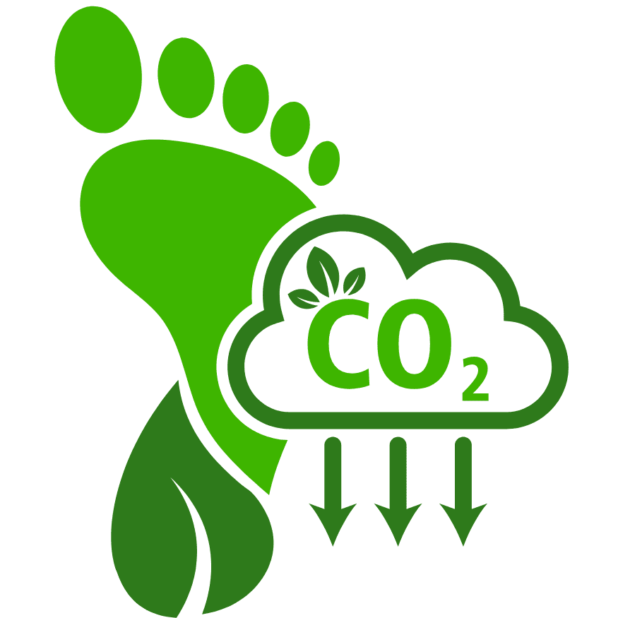 Carbon Reduction Footprint Icon